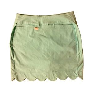 Lulu -B Light Blue Skort  with Scalloped Hem- Aqua blue , viscose elastane